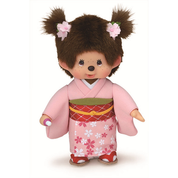 Peluche Monchhichi - Kimono rose