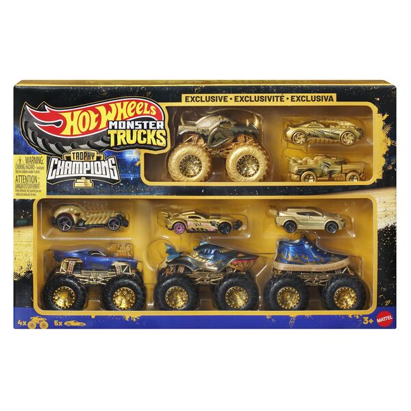 Hot Wheels - Coffret Monster Trucks Trophy Champions
