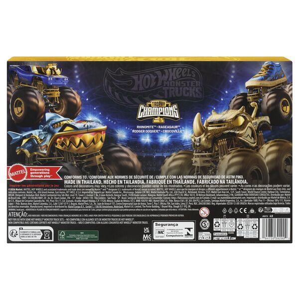 Hot Wheels - Coffret Monster Trucks Trophy Champions