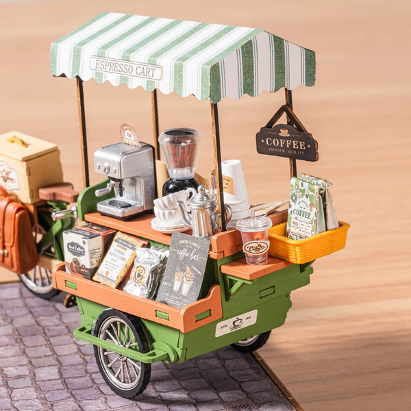 Maquette en bois - Aromatic Coffee Cart (162 pièces)