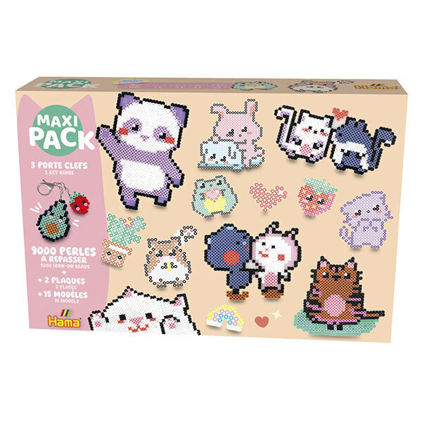Maxi Pack perles à repasser - 3 porte-clefs