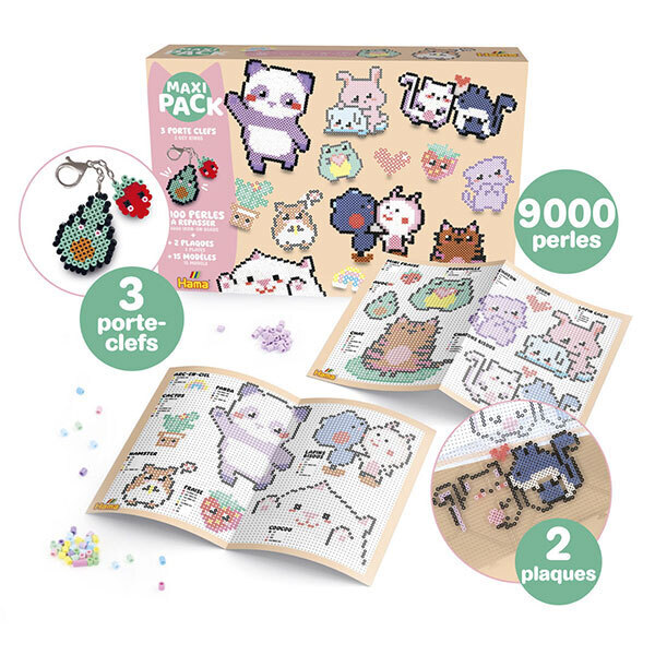 Maxi Pack perles à repasser - 3 porte-clefs