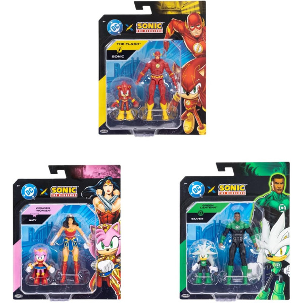 Pack de figurines Sonic X DC Comics 6 et 13cm (modèle aléatoire)