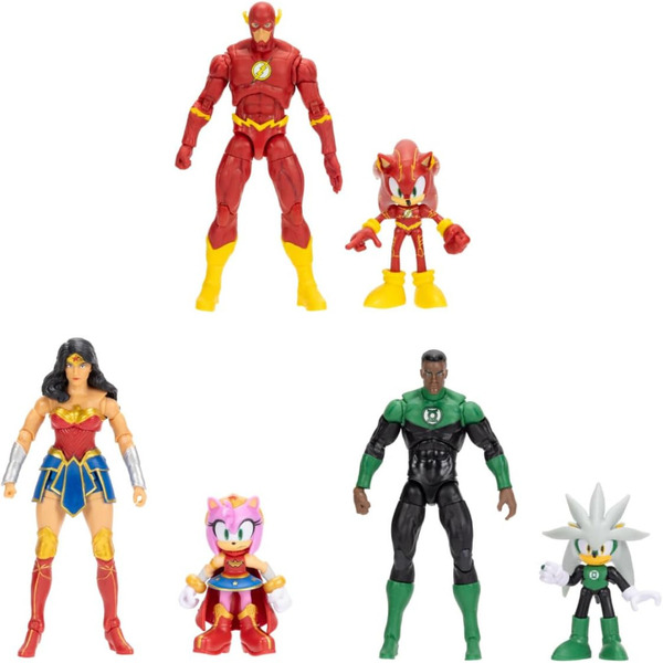Pack de figurines Sonic X DC Comics 6 et 13cm (modèle aléatoire)