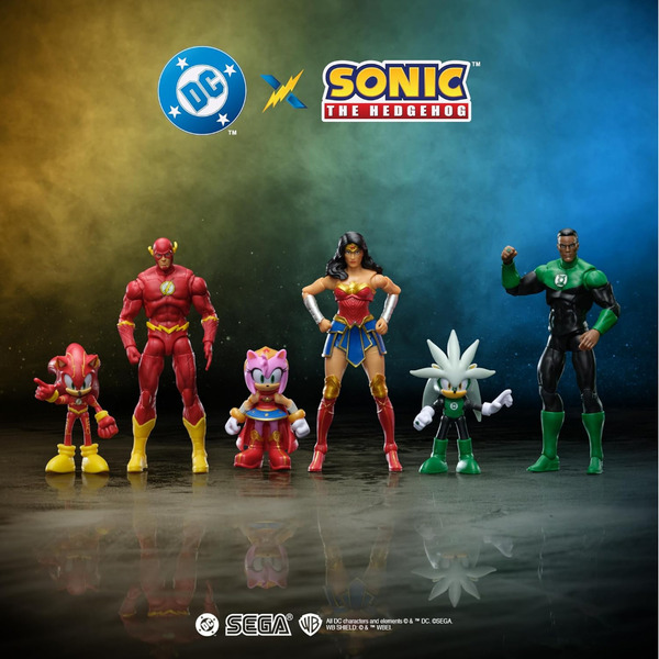 Pack de figurines Sonic X DC Comics 6 et 13cm (modèle aléatoire)