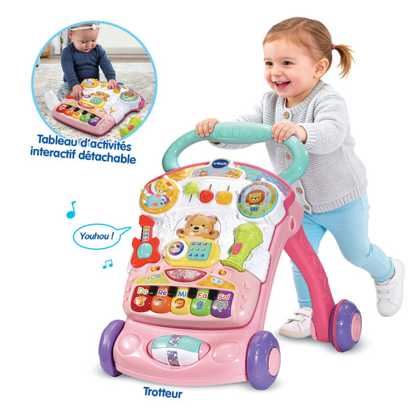 Super Trotteur Des Petits Musiciens - Rose