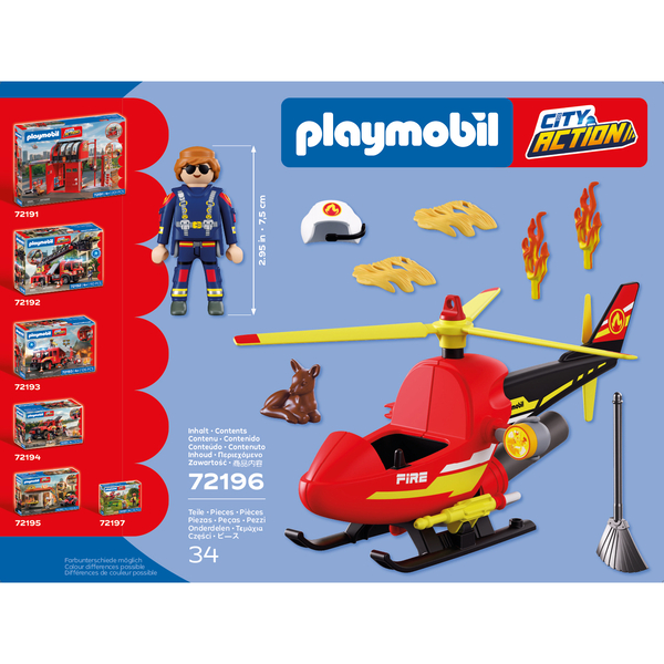 72196 - Playmobil City Action - Hélicoptère de pompiers