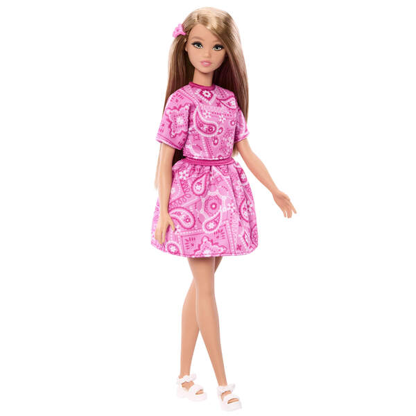 Poupée Barbie Fashionistas robe rose paisley