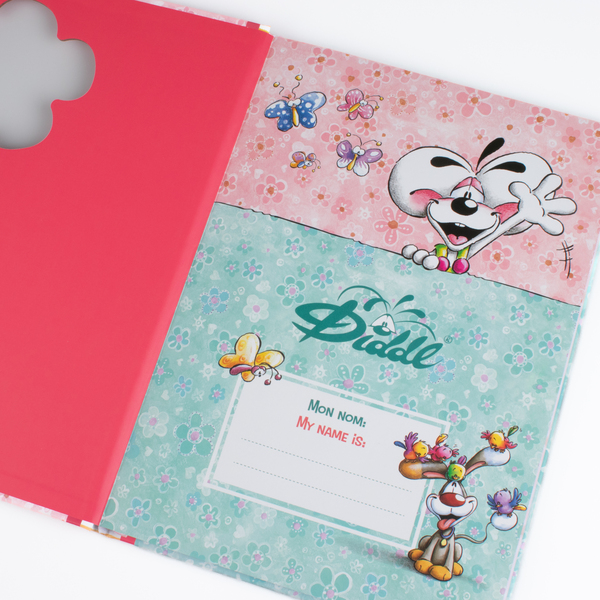 Carnet A4 rigide fleurs Diddl