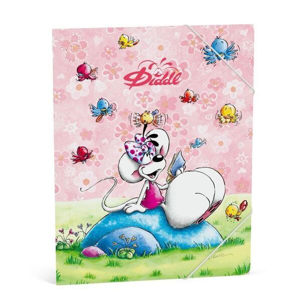 Pochette A4 avec élastique rose Diddlina