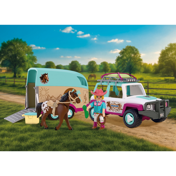 72129 - Playmobil I Love Horses - Véhicule avec remorque à chevaux