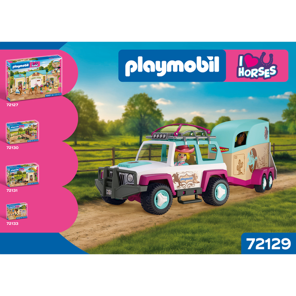 72129 - Playmobil I Love Horses - Véhicule avec remorque à chevaux