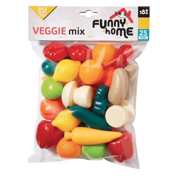 Assortiment de dinette fruits et légumes - 25 pièces