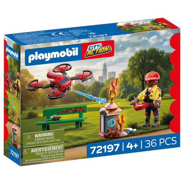 72197 - Playmobil City Action - Drone de pompiers avec flèches d'eau