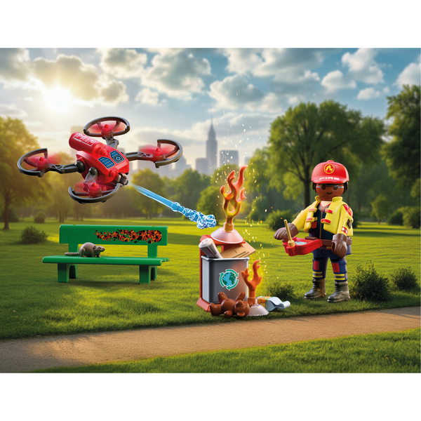 72197 - Playmobil City Action - Drone de pompiers avec flèches d