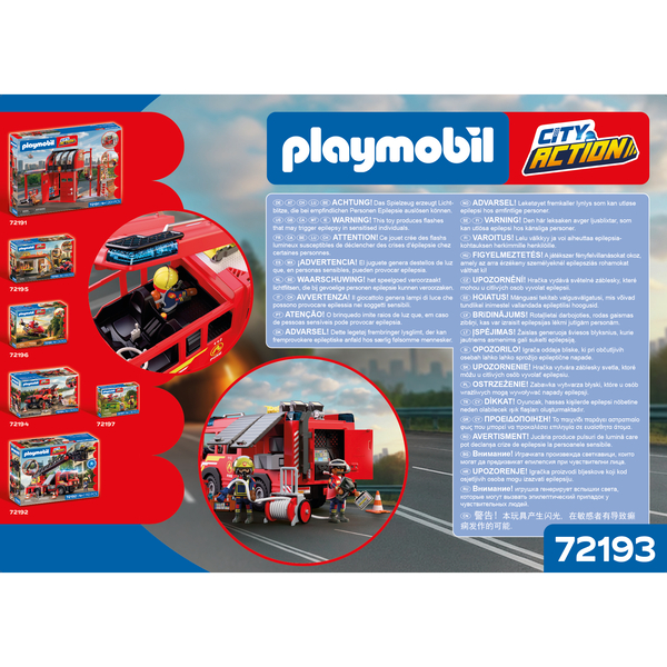 72193 - Playmobil Les pompiers - Camion VSAV de pompiers