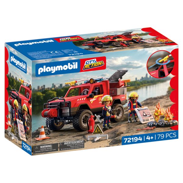 72194 - Playmobil Les pompiers - Pick-up de pompiers & 2 personnages