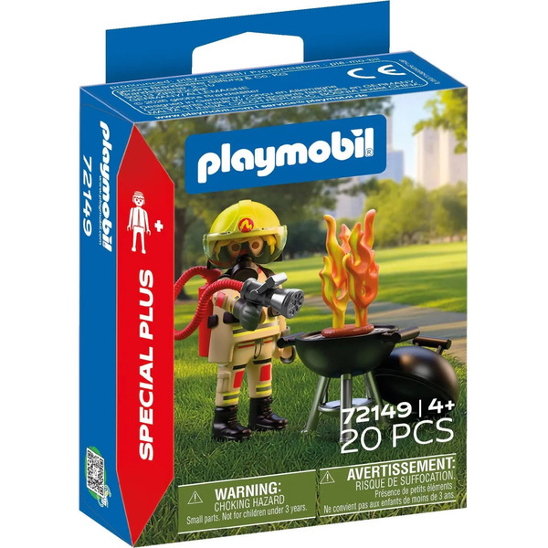 72149 - Playmobil Spécial plus - Pompier et barbecue en feu