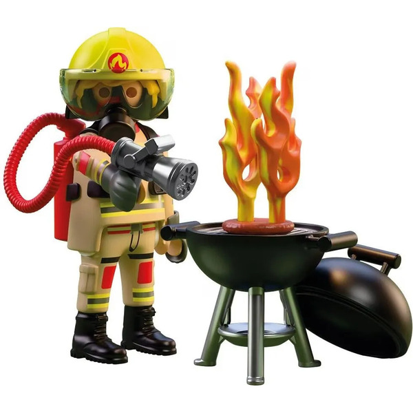 72149 - Playmobil Spécial plus - Pompier et barbecue en feu