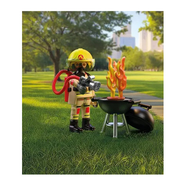 72149 - Playmobil Spécial plus - Pompier et barbecue en feu
