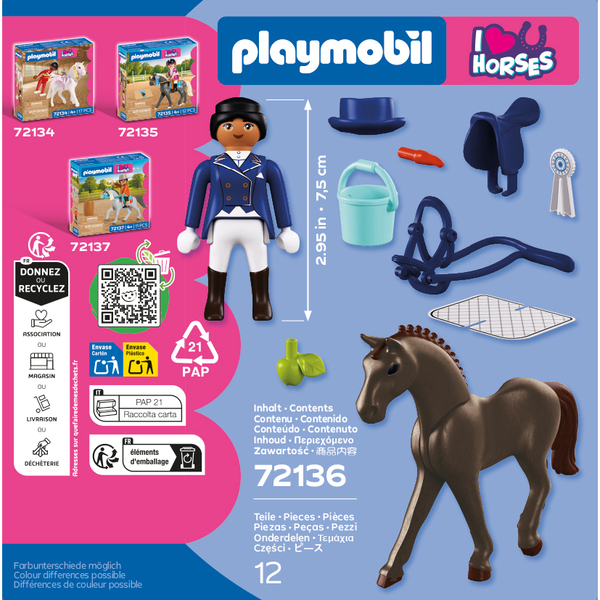 72136 - Playmobil I Love Horses - Cheval de concours de dressage