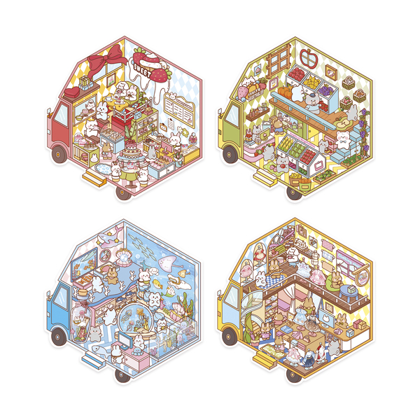Cosy stickers tiny trucks