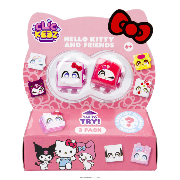 Clickeez - Pack de 3 - Hello Kitty (modèle aléatoire)