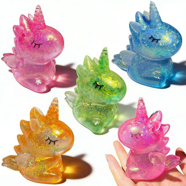 Squishy anti-stress Licorne 7,5cm (modèle aléatoire)