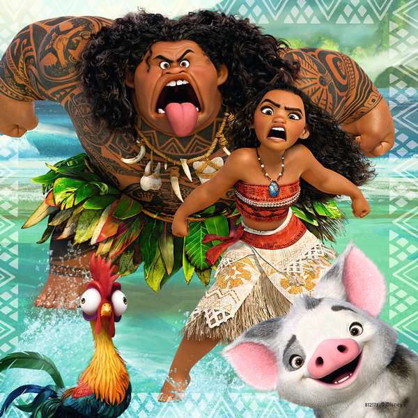 Puzzles 3x49 pièces - Disney Vaiana - La légende du bout du monde