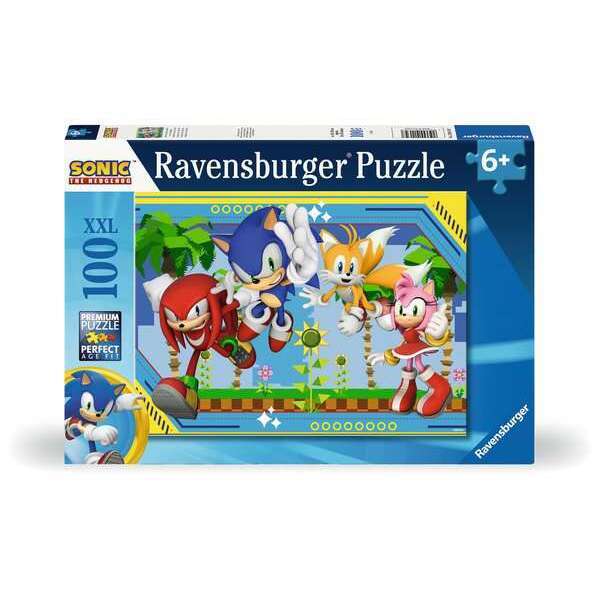 Puzzle 100 XXL pièces - Sonic - Knuckles, Sonic, Tails et Amy