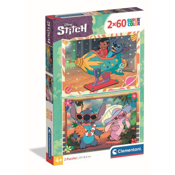 Puzzle 2x60 pièces - Stitch