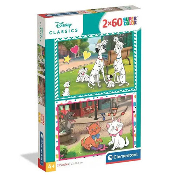 Puzzle 2x60 Pieces - Disney Classic