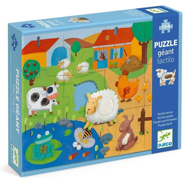 Puzzle tactile 20 pièces ferme