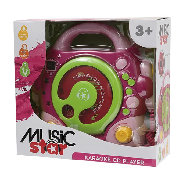 Lecteur CD 2 micros Rose