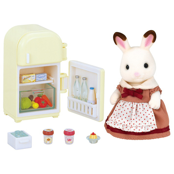 Sylvanian Families - 5014 - La maman lapin chocolat et réfrigérateur 