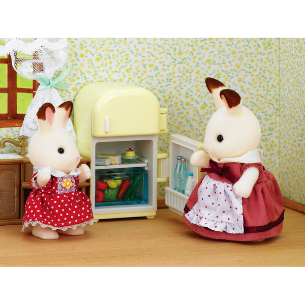 Sylvanian Families - 5014 - La maman lapin chocolat et réfrigérateur 