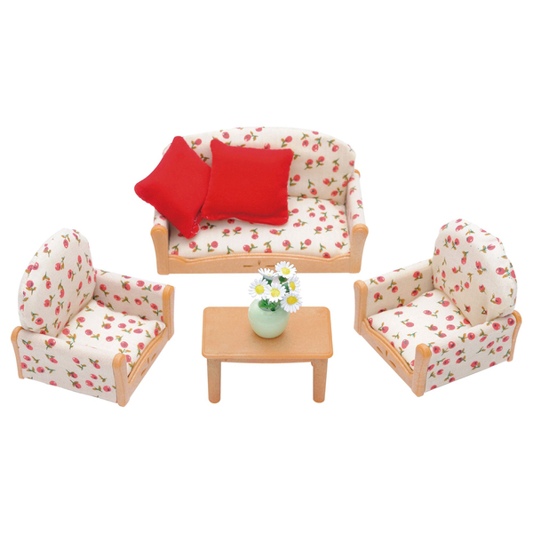 Sylvanian Families - 4464 - Le canapé, 2 fauteuils et table basse