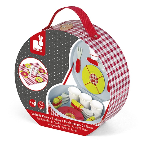 Valisette Ronde Picnic avec 21 Accessoires