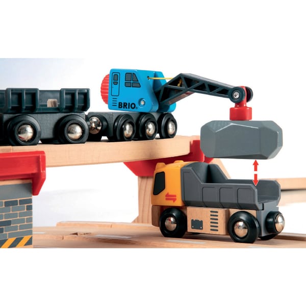 BRIO World 33210 - Circuit rail route transport de roches