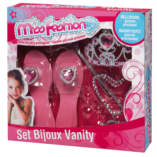 Ensemble Chaussures Et Bijoux Princesse Pour Enfant - Avec Couronne, Collier, Sac, Boucles D'oreilles