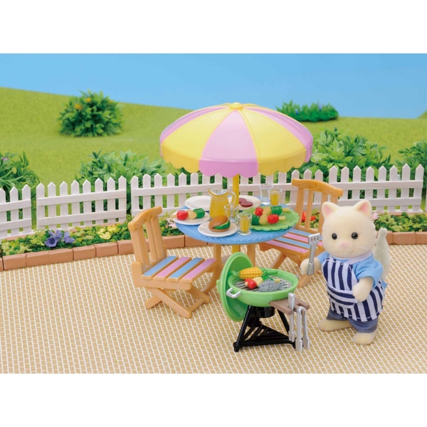 Sylvanian Families - 4869 - Set Barbecue de Jardin et figurine chat