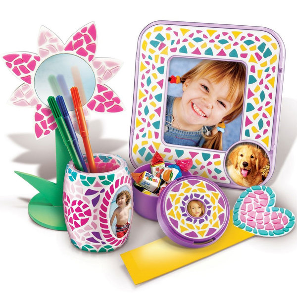 Kit Mosaïque Pour Enfants Baker Ross - Lot De 6 Modèles Avec Carreaux Autocollants - Activité Créative Sans Colle