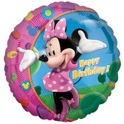 Minnie Mouse "Happy Birthday" ballon feuille ronde