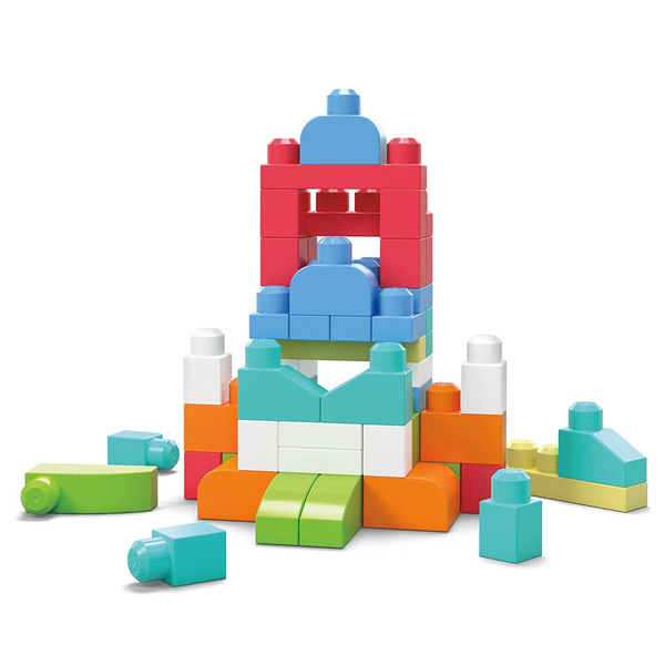 Grand sac de construction Mega Bloks 60 briques - Rose