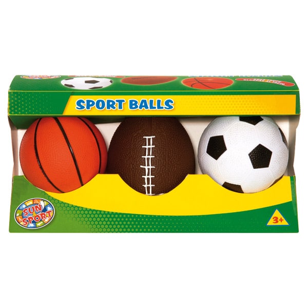 3 ballons en mousse - 10 cm de diamètre SUN and SPORT : King Jouet, Cages  et ballons de foot SUN and SPORT - Jeux Sportifs
