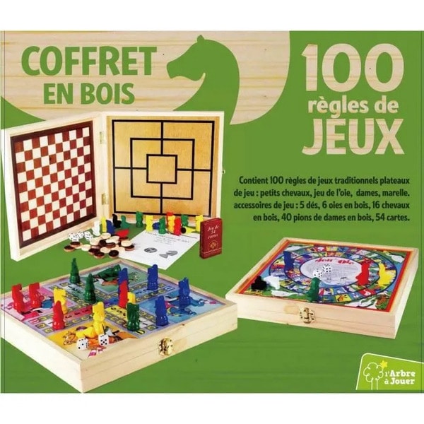 Coffret 100 jeux en bois