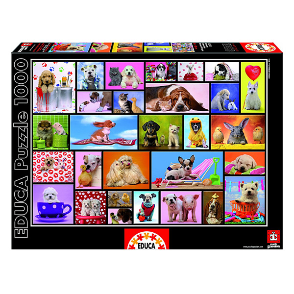 Puzzle 1000 pièces moments partagés animaux