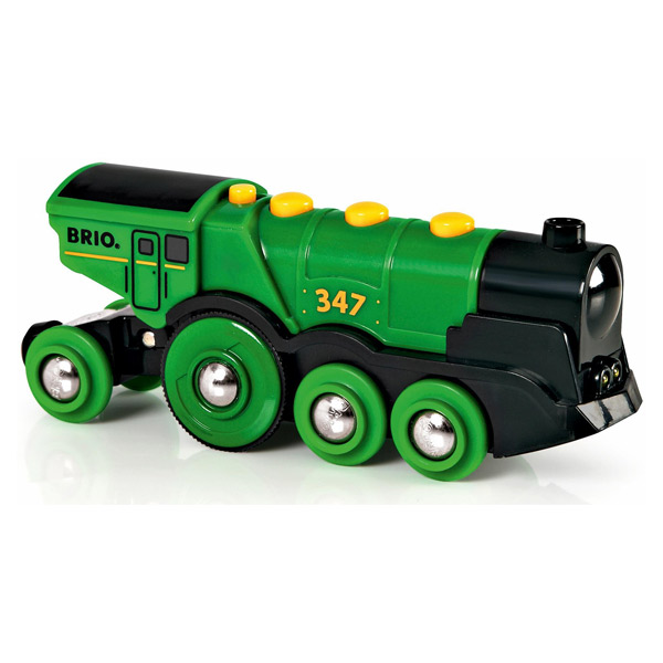 Brio 33593-Locomotive puissante verte à piles Brio : King Jouet, Garages et  circuits Brio - Véhicules, circuits et jouets radiocommandés