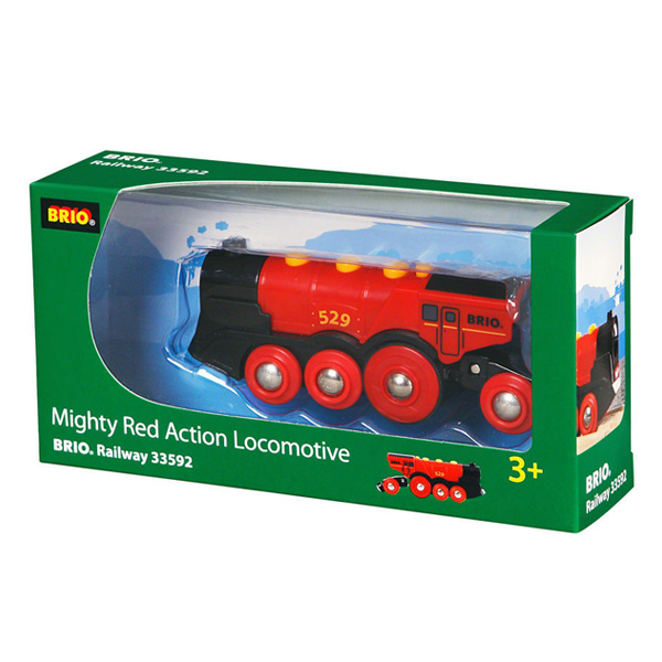Brio 33592-Locomotive rouge à piles Brio : King Jouet, Garages et circuits  Brio - Véhicules, circuits et jouets radiocommandés