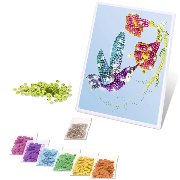 Kit créatif Sequins et Couleurs - Colibri